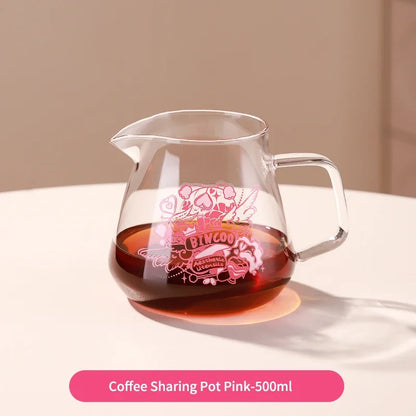 Glass Coffee Sharing Pot Set – Just Coffee Pour Over Dripper & Filter Cup