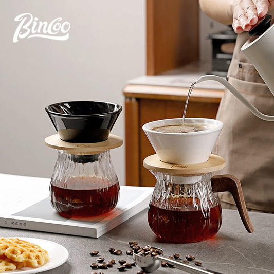Pour Over Coffee Dripper Set 400ml – Just Coffee Ceramic Filter Pot