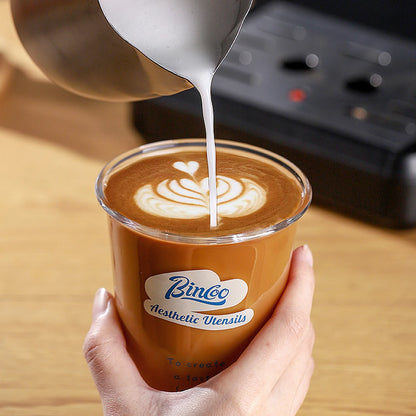 380ml Transparent Glass Coffee Cup – Just Coffee Wide Mouth Edition