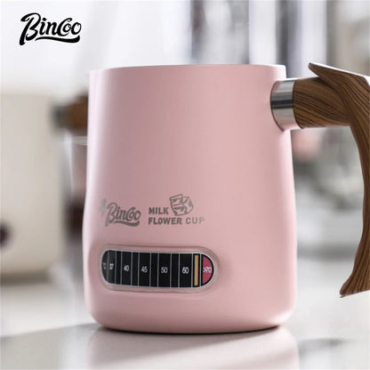 Stainless Steel Latte Art Cup – Just Coffee Temp Display Edition