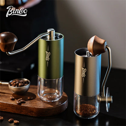 Visual Manual Coffee Grinder – Just Coffee Portable CNC Burr Hand Mill