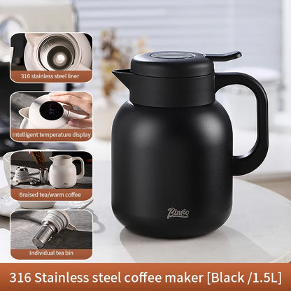 Stainless Steel Thermos Coffee Pot – Just Coffee Intelligent Display Edition