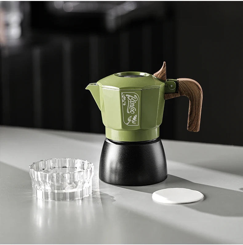 Double Valve Moka Pot – Just Coffee Espresso Extraction Set 220V