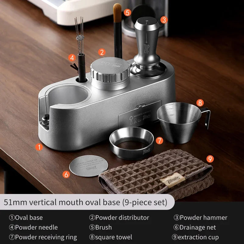 Coffee Tamper & Distributor 3-Piece Set – Just Coffee Italian Barista Kit