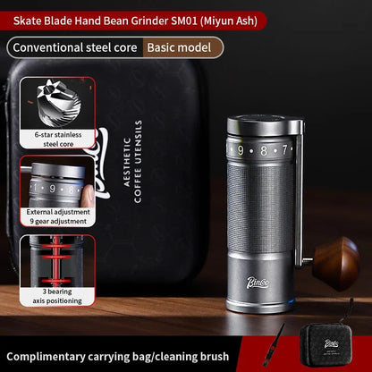 Manual Coffee Grinder – Just Coffee Portable Stainless Steel Burr Mill