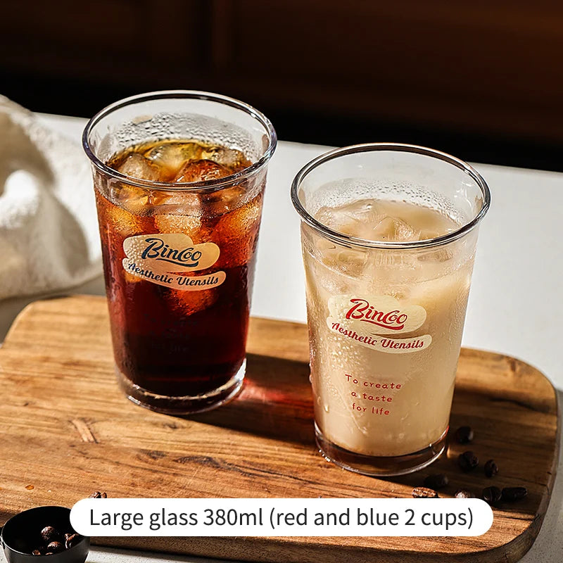 380ml Transparent Glass Coffee Cup – Just Coffee Wide Mouth Edition