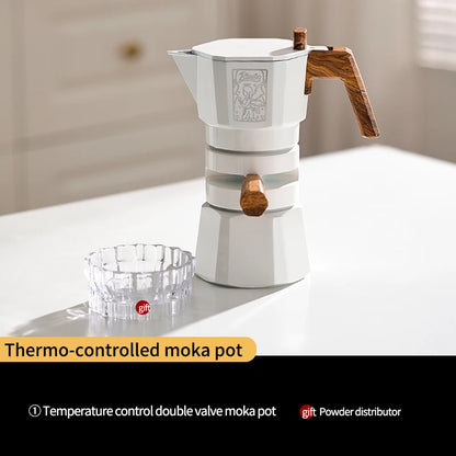 Dual Valve Moka Pot – Just Coffee Thermostatic Espresso Maker