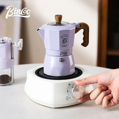 Dual Valve Moka Pot Set – Just Coffee 5-Piece Italian Espresso Kit 220V