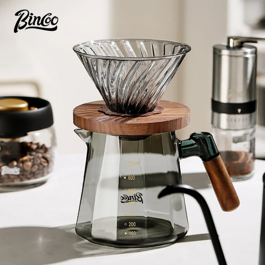 Pour Over Coffee Maker Set 800ml – Just Coffee Glass Carafe & Filter
