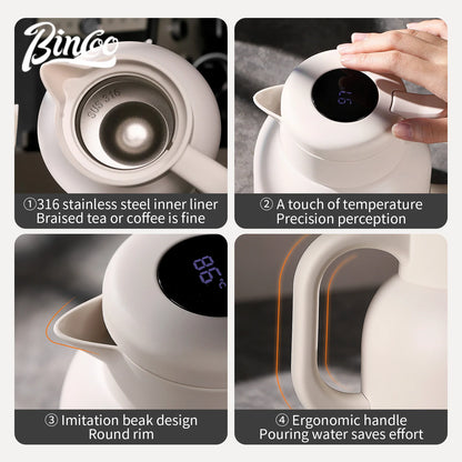 Stainless Steel Thermos Coffee Pot – Just Coffee Intelligent Display Edition