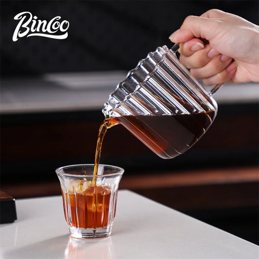 Clear Vertical Sharing Pot Set – Just Coffee Hand Brewed Kit (1–2 Cups)