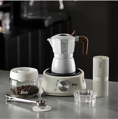 Double Valve Moka Pot – Just Coffee Espresso Extraction Set 220V