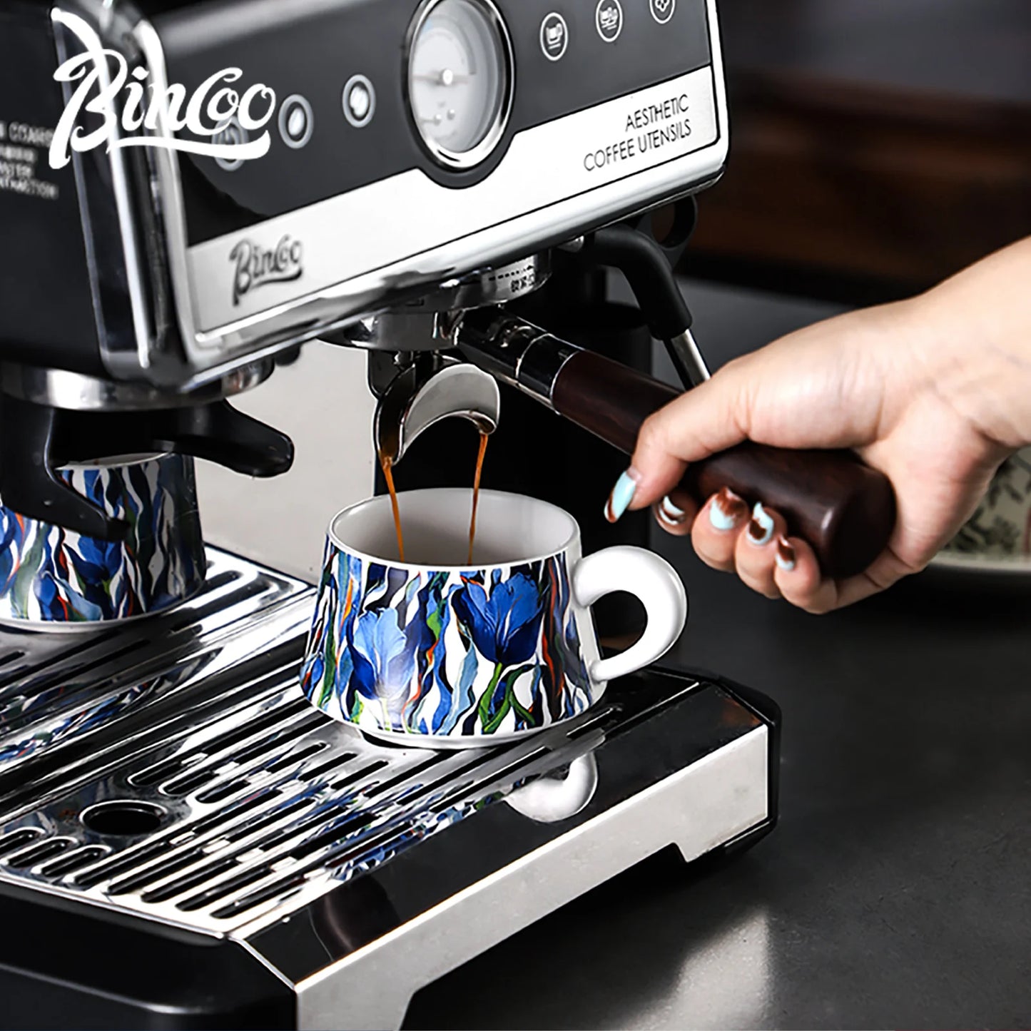 Ceramic Coffee Cup with Saucer 260ml – Just Coffee Latte Art Edition