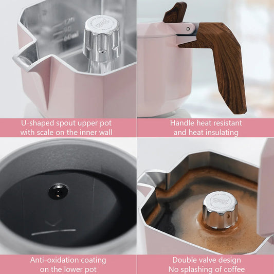 Small Rubik’s Cube Moka Pot – Just Coffee Double Valve Square Espresso Maker