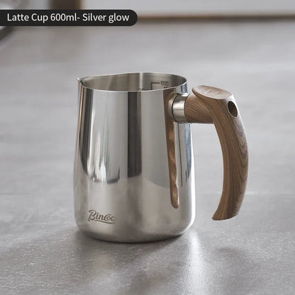 Stainless Steel Latte Milk Jug – Just Coffee Professional Frothing Cup