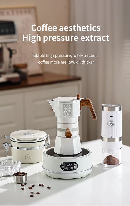 Dual Valve Moka Pot – Just Coffee Thermostatic Espresso Maker