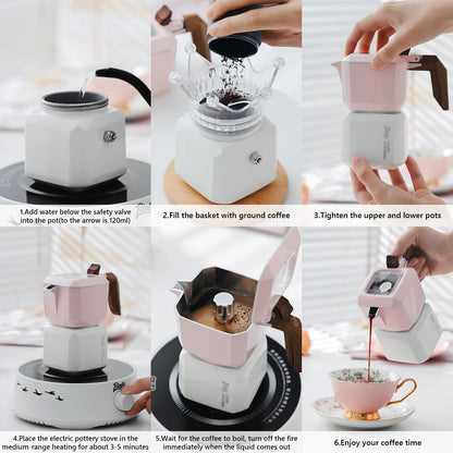Small Rubik’s Cube Moka Pot – Just Coffee Double Valve Square Espresso Maker