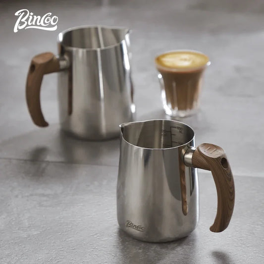Stainless Steel Latte Milk Jug – Just Coffee Professional Frothing Cup