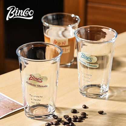 380ml Transparent Glass Coffee Cup – Just Coffee Wide Mouth Edition