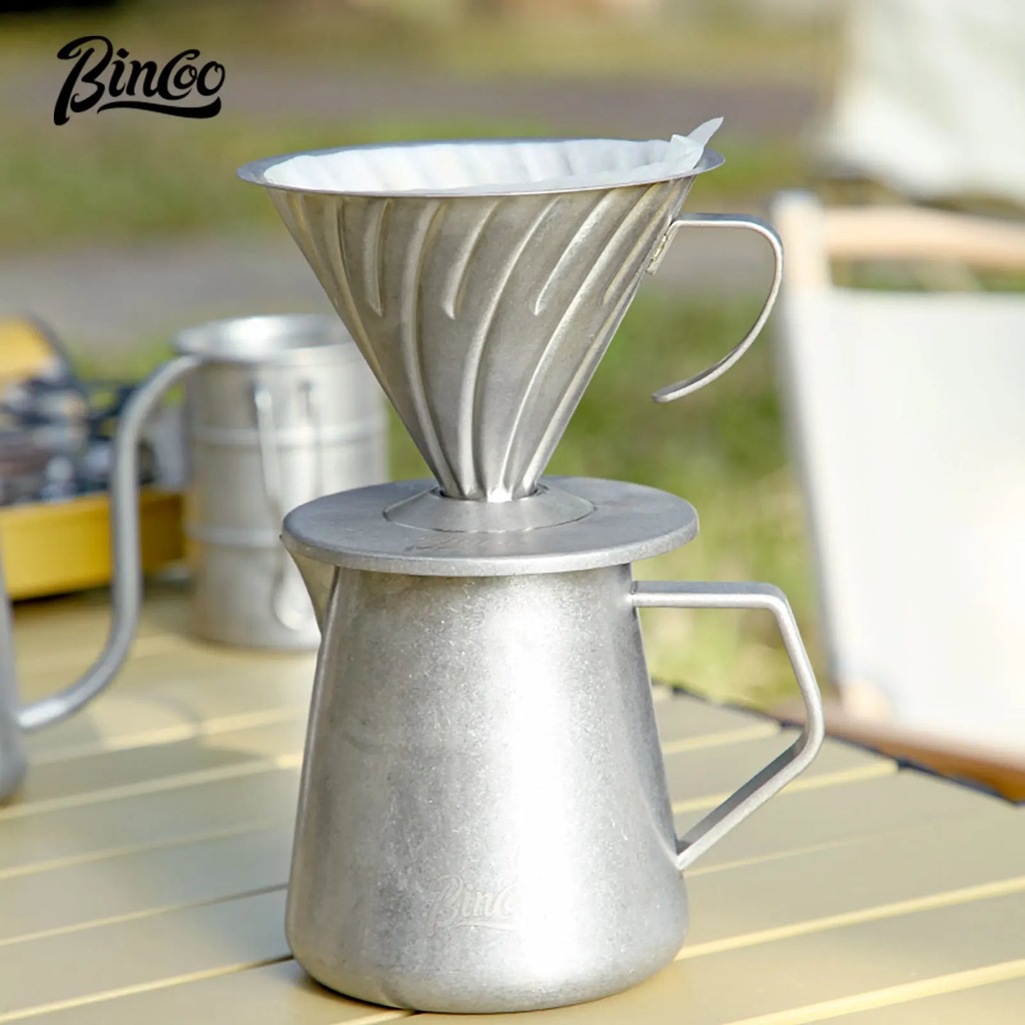 Stainless Steel Pour Over Coffee Dripper – Just Coffee V-Shaped Reusable Filter