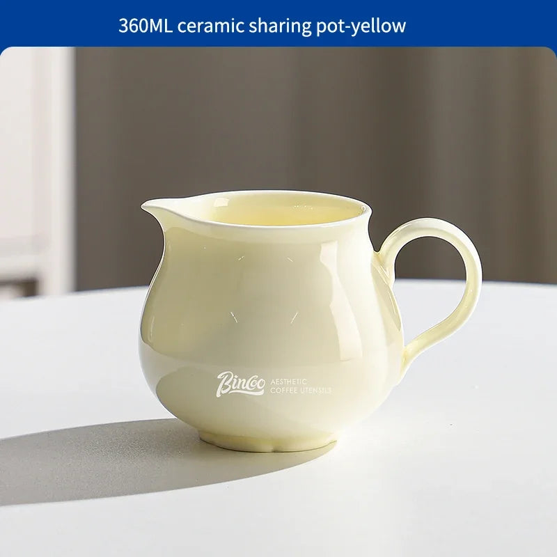 Hand Brew Coffee Pot Set – Just Coffee Ceramic Sharing Pot & Filter Cup