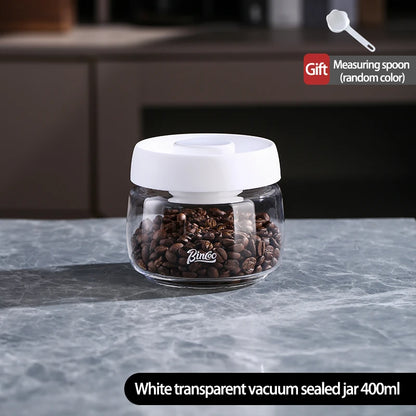 Vacuum Sealed Coffee Storage Jar – Just Coffee Glass Fresh-Keep Canister