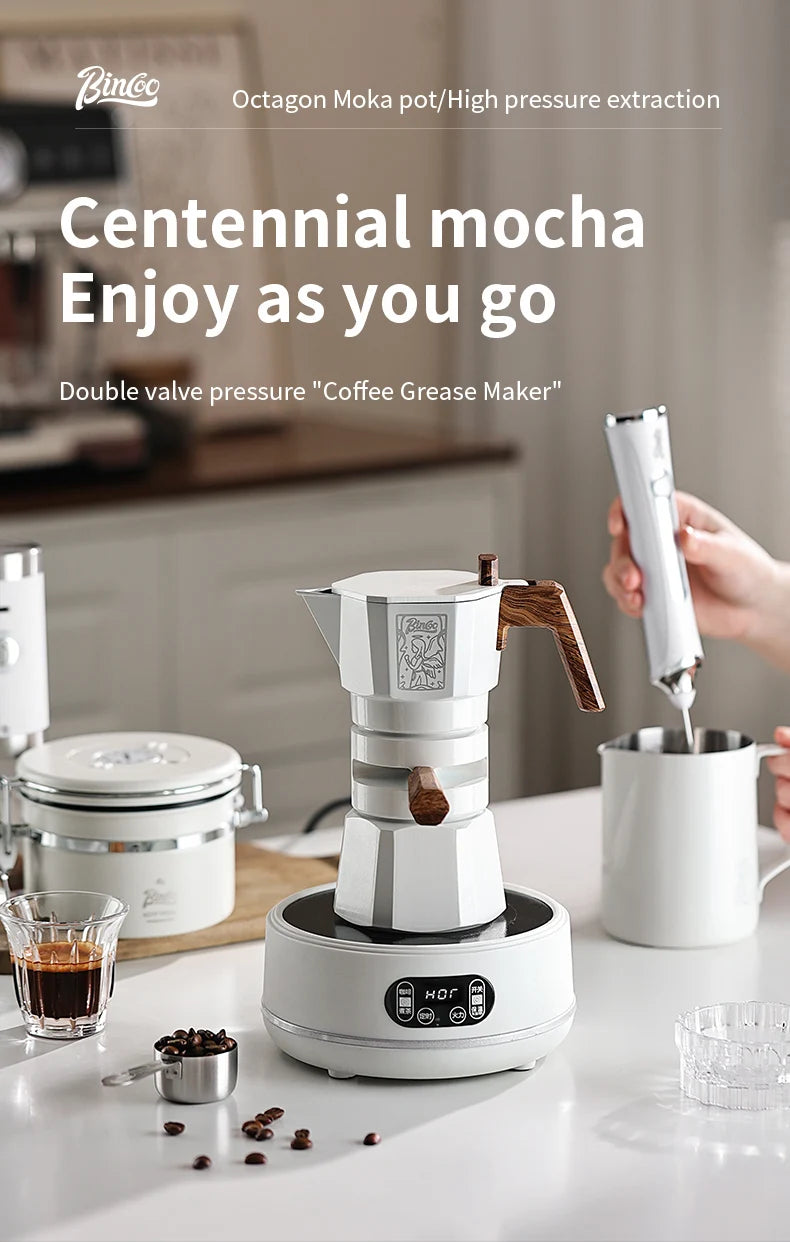 Dual Valve Moka Pot – Just Coffee Thermostatic Espresso Maker
