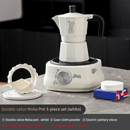 Double Valve Moka Pot – Just Coffee Italian Espresso Coffee Maker