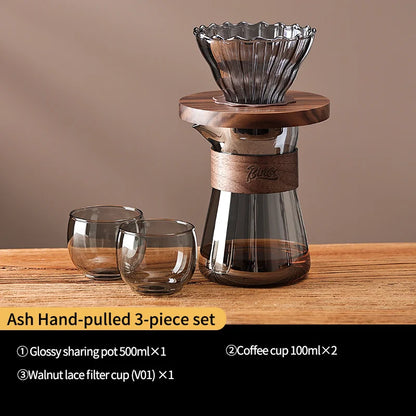 Glass Coffee Sharing Pot Set 500ml – Just Coffee Pour Over Dripper V01