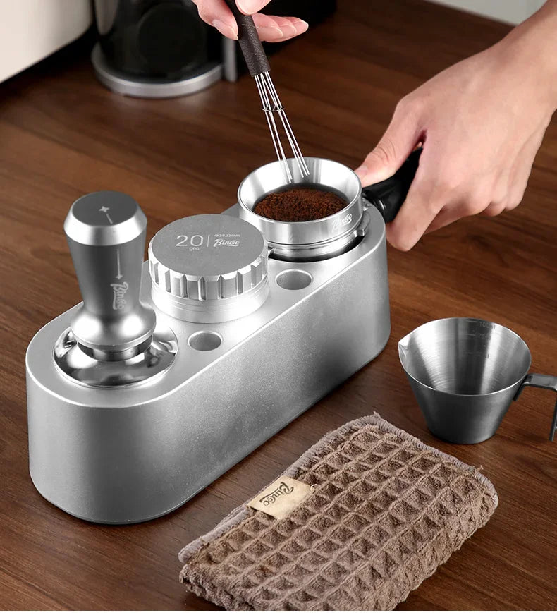 Coffee Tamper & Distributor 3-Piece Set – Just Coffee Italian Barista Kit