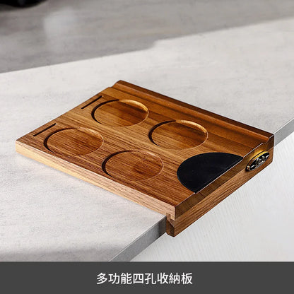 Walnut Coffee Tamper Holder Station 51/53/58mm – Just Coffee Barista Rack