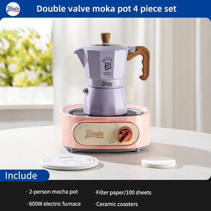 Dual Valve Moka Pot – Just Coffee Italian Espresso Maker for Camping