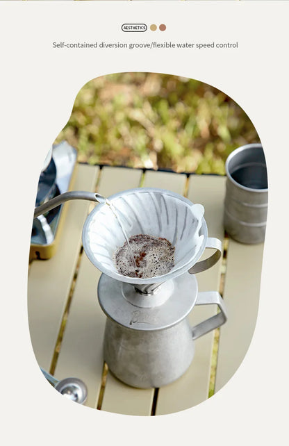 Stainless Steel Pour Over Coffee Dripper – Just Coffee V-Shaped Reusable Filter