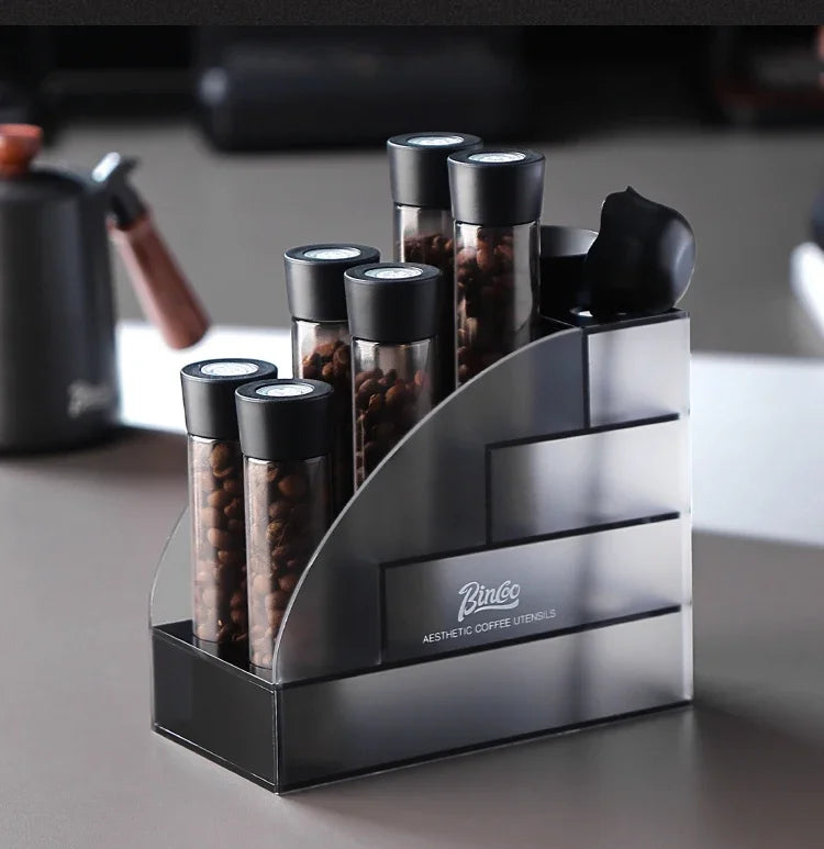 Coffee Bean Storage Tubes Set – Just Coffee Barista Shelf Edition