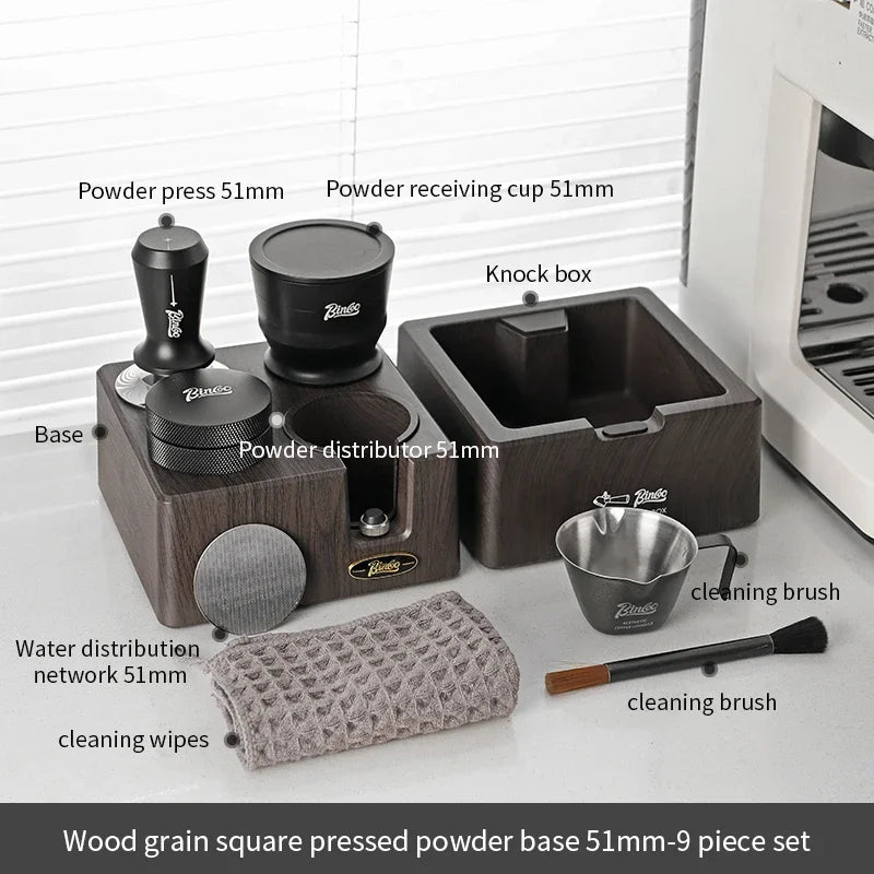 Wood Grain Square Coffee Knock Box – Just Coffee Large Barista Bucket
