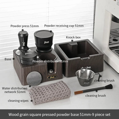 Wood Grain Square Coffee Knock Box – Just Coffee Large Barista Bucket