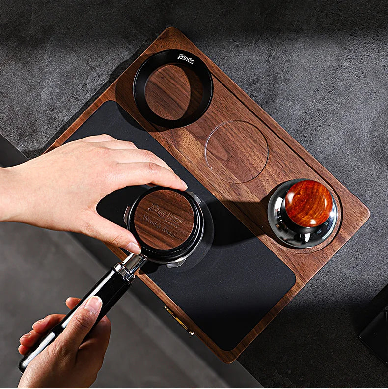 Italian Coffee Tamping Pad Set 51/58mm – Just Coffee Walnut Work Board