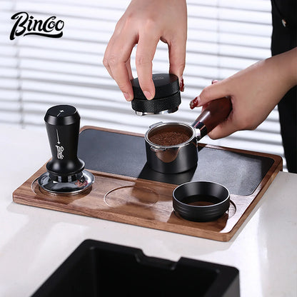 Italian Coffee Tamping Set 51–58mm – Just Coffee Walnut Barista Station