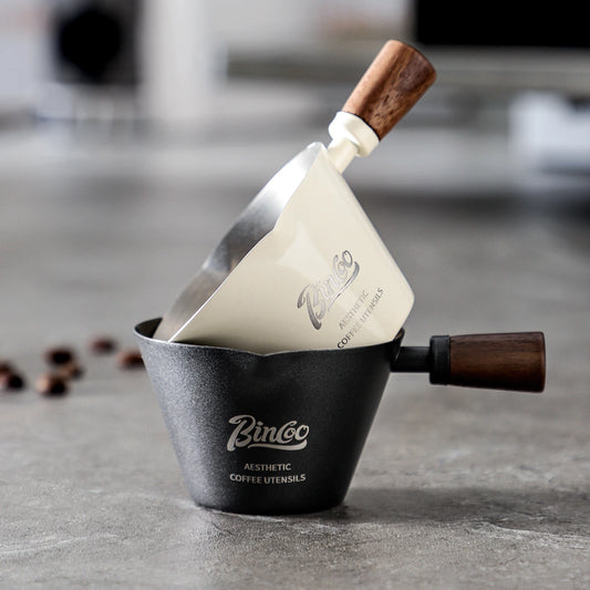 90ml Dual Spout Espresso Measuring Cup – Just Coffee Stainless Steel Edition