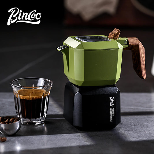 Square Moka Pot Set – Just Coffee Dual Valve Espresso Maker with Grinder & Accessories