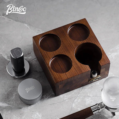 Walnut Coffee Tamping Base – Just Coffee Italian-Style Edition