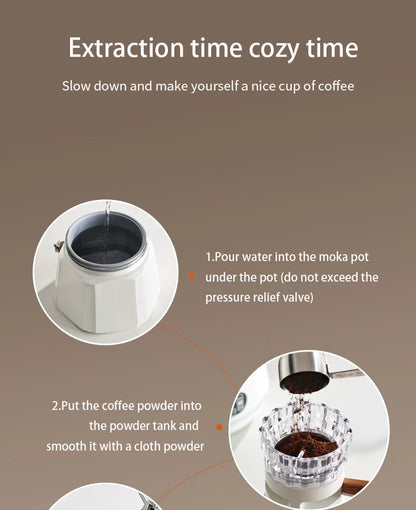Dual Valve Moka Pot – Just Coffee Thermostatic Espresso Maker