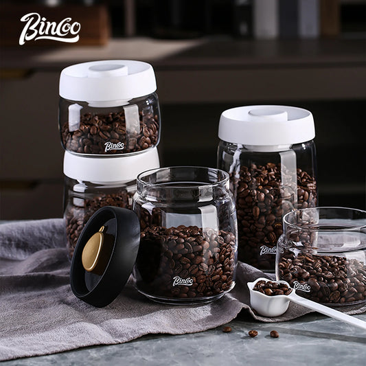 Vacuum Sealed Coffee Storage Jar – Just Coffee Glass Fresh-Keep Canister
