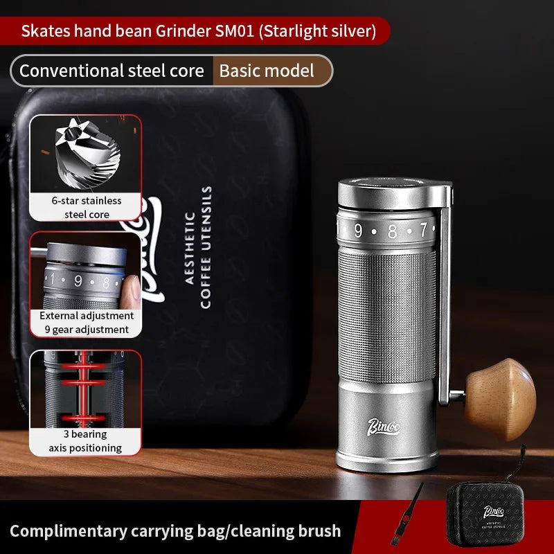 Manual Coffee Grinder – Just Coffee Portable Stainless Steel Burr Mill