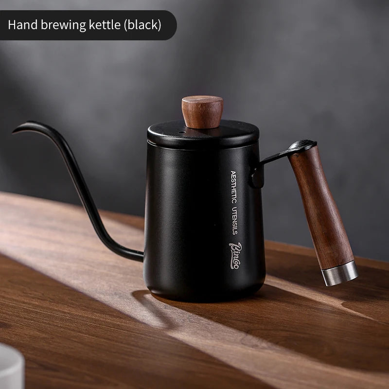 600ml Gooseneck Coffee Kettle – Just Coffee Walnut Handle Edition