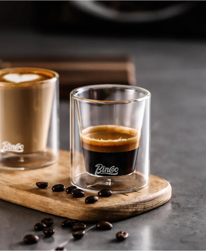 Double Wall Glass Coffee Mug 120ml – Just Coffee Espresso Edition