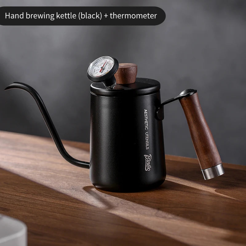 600ml Gooseneck Coffee Kettle – Just Coffee Walnut Handle Edition