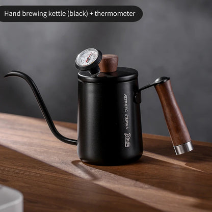 600ml Gooseneck Coffee Kettle – Just Coffee Walnut Handle Edition
