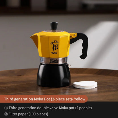 Double Valve Moka Pot – Just Coffee Italian Espresso Mocha Maker