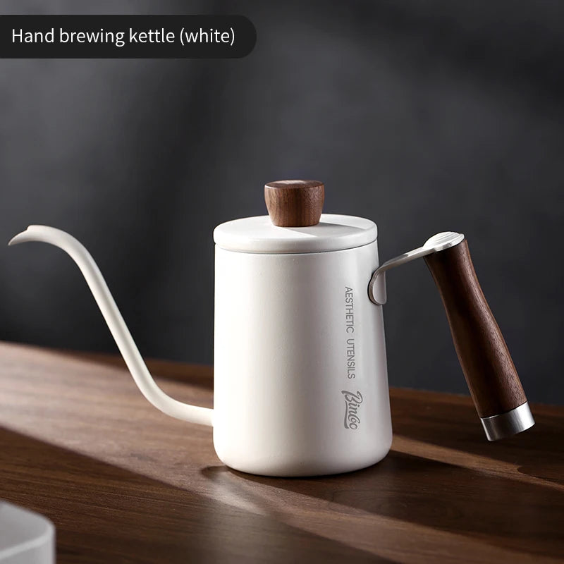 600ml Gooseneck Coffee Kettle – Just Coffee Walnut Handle Edition